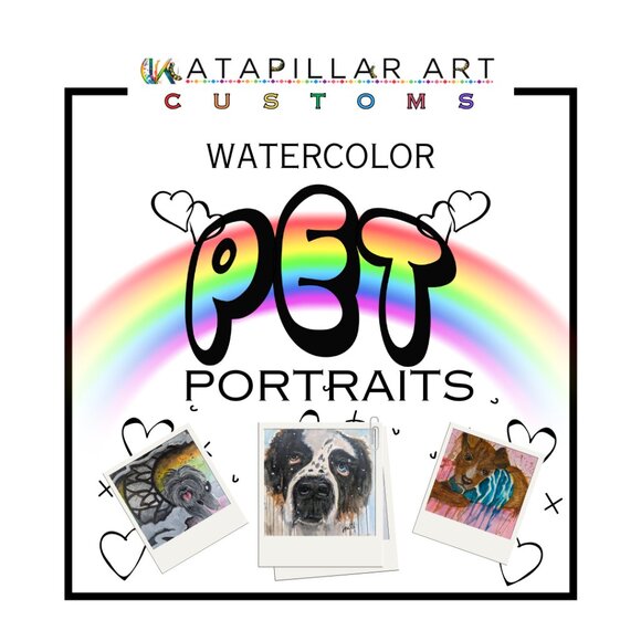 Made to Order Pet Portrait in Watercolor From Your Photo(s)